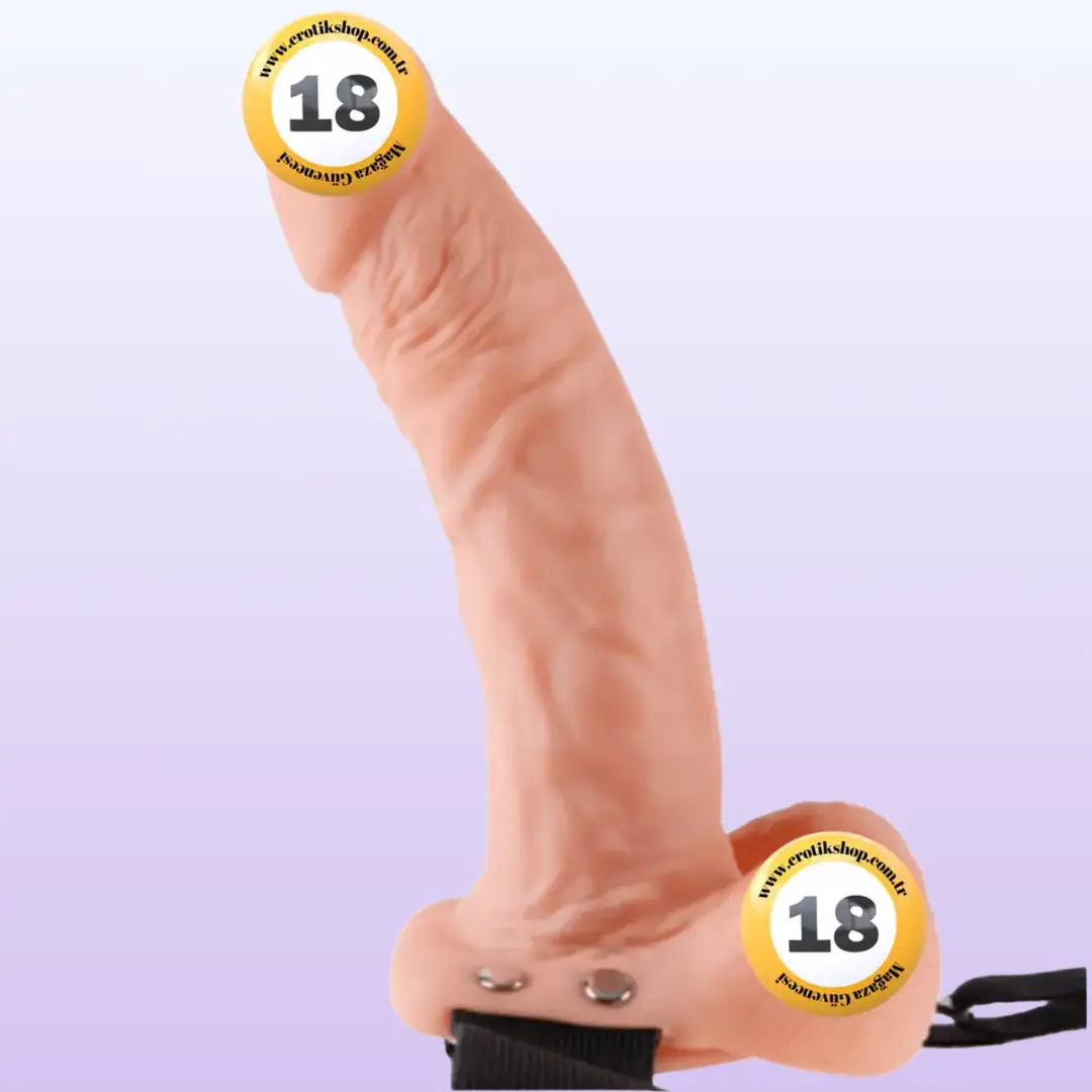 Pipedream Fetish Fantasy Series 23 Cm Hollow Strap-On With Balls Kemerli İçi Boş Penis