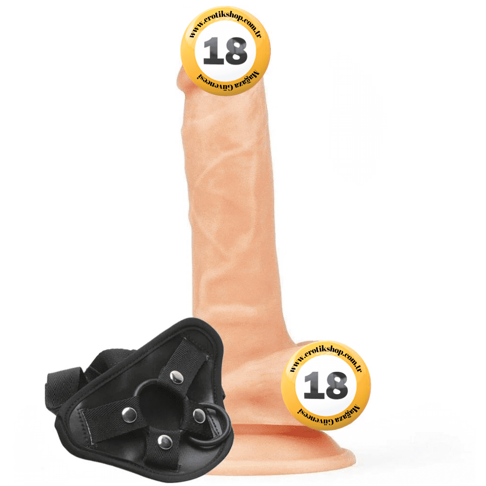 Lovetoy Easy Strapon 19 cm Flexible Kemerli Strapon Penis LV715007