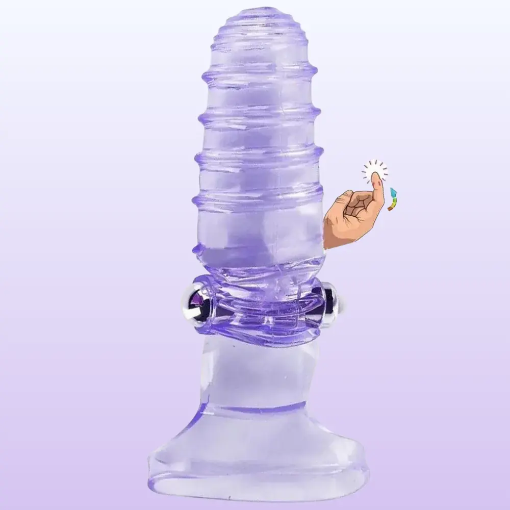 The Finger Sleeve Vibe G-Stimulant 10 Mod Parmak Vibratör-Purple