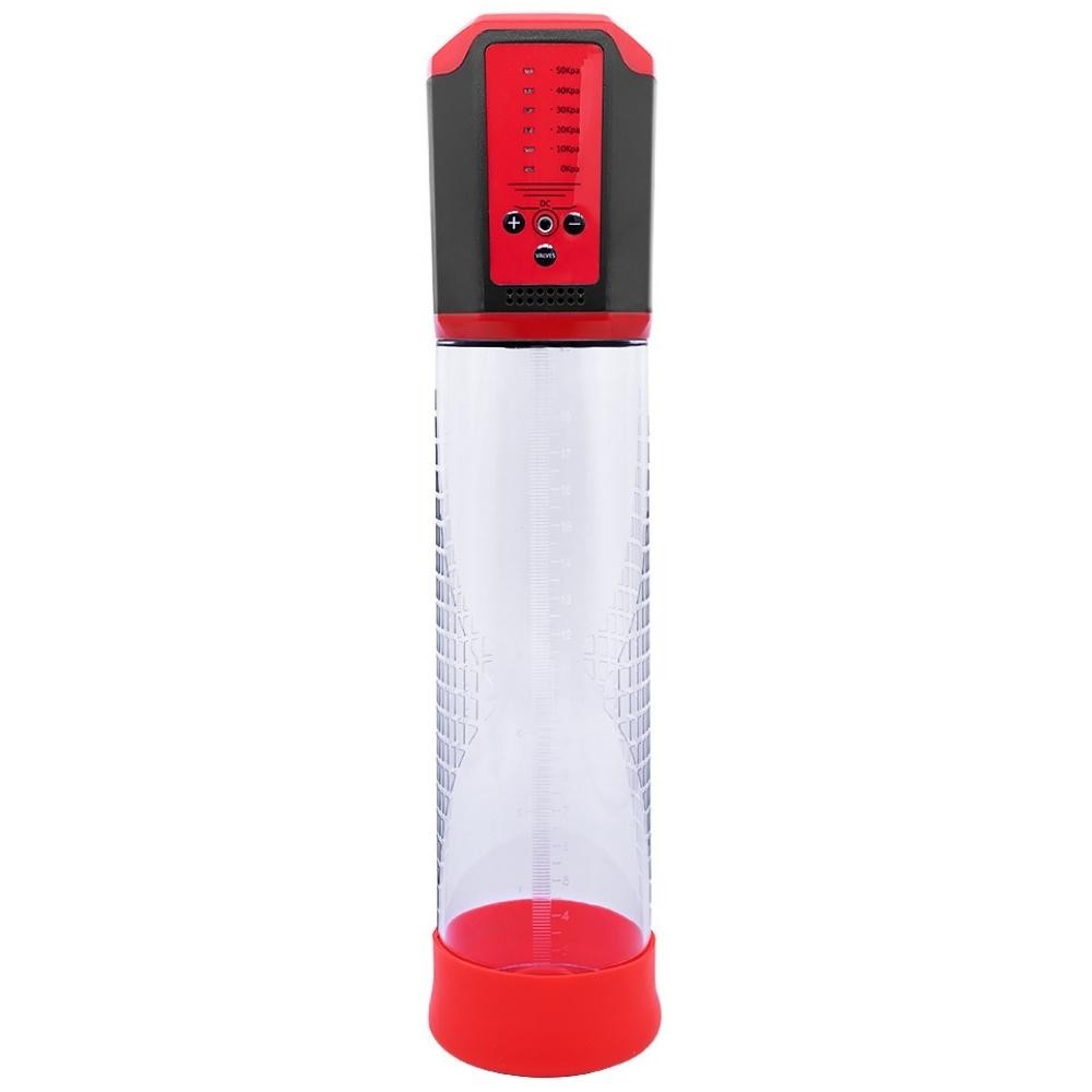 Canwin Bigger Man Passion Pump 5 Speed Otomatik Penis Pompası - Red