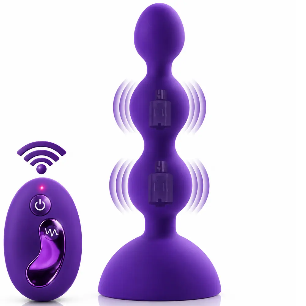 Aphrodisia Silicone Beads Purple Uzaktan Kumandalı Boncuk Anal Vibratör