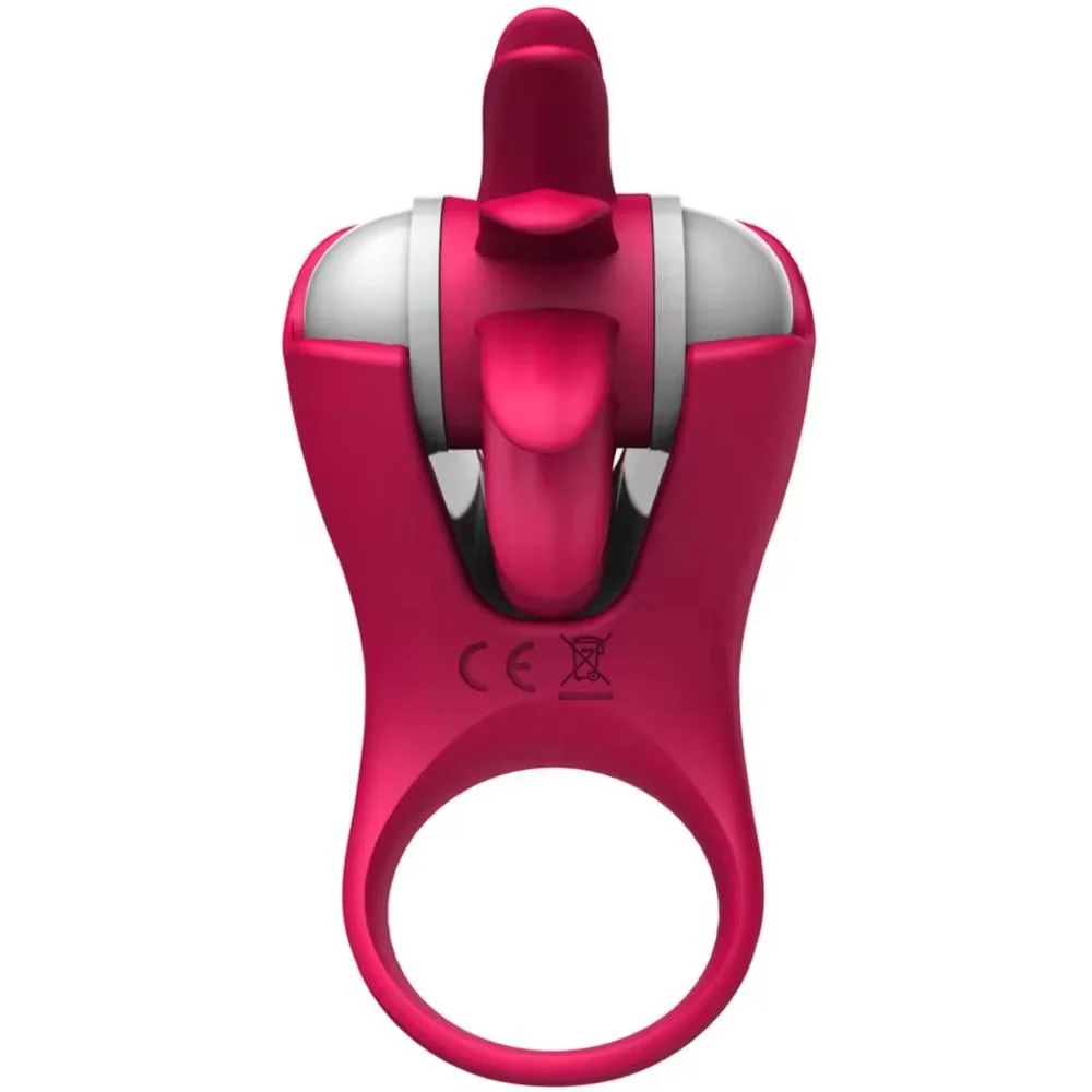 The Cock Ring Clitoral Stimulating Şarjlı Penis Halkası-Pink