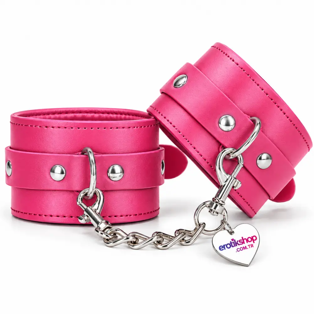 The Fetish Fantasy Series Leather Cuffs Deri El Kelepçesi-Pink