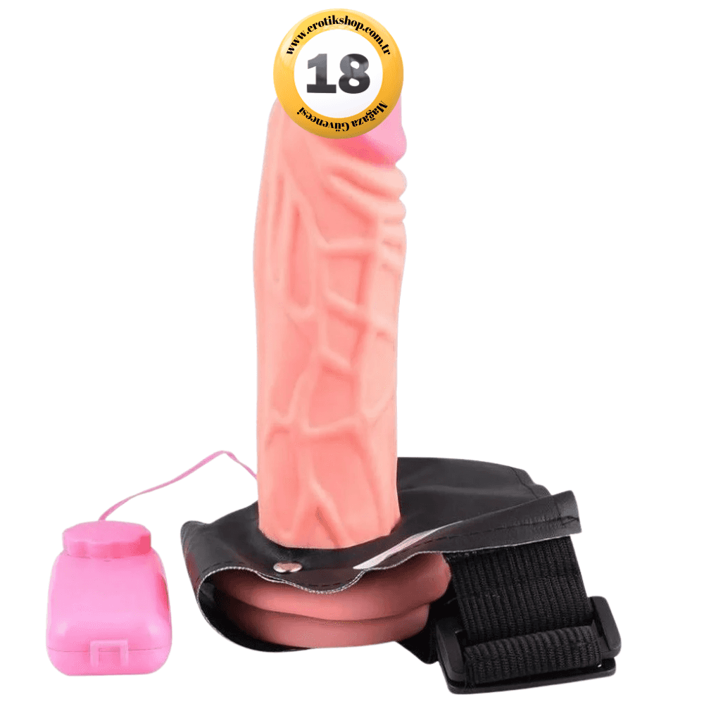 The Strap-On Leather Titreşimli Belden Bağlamalı Penis