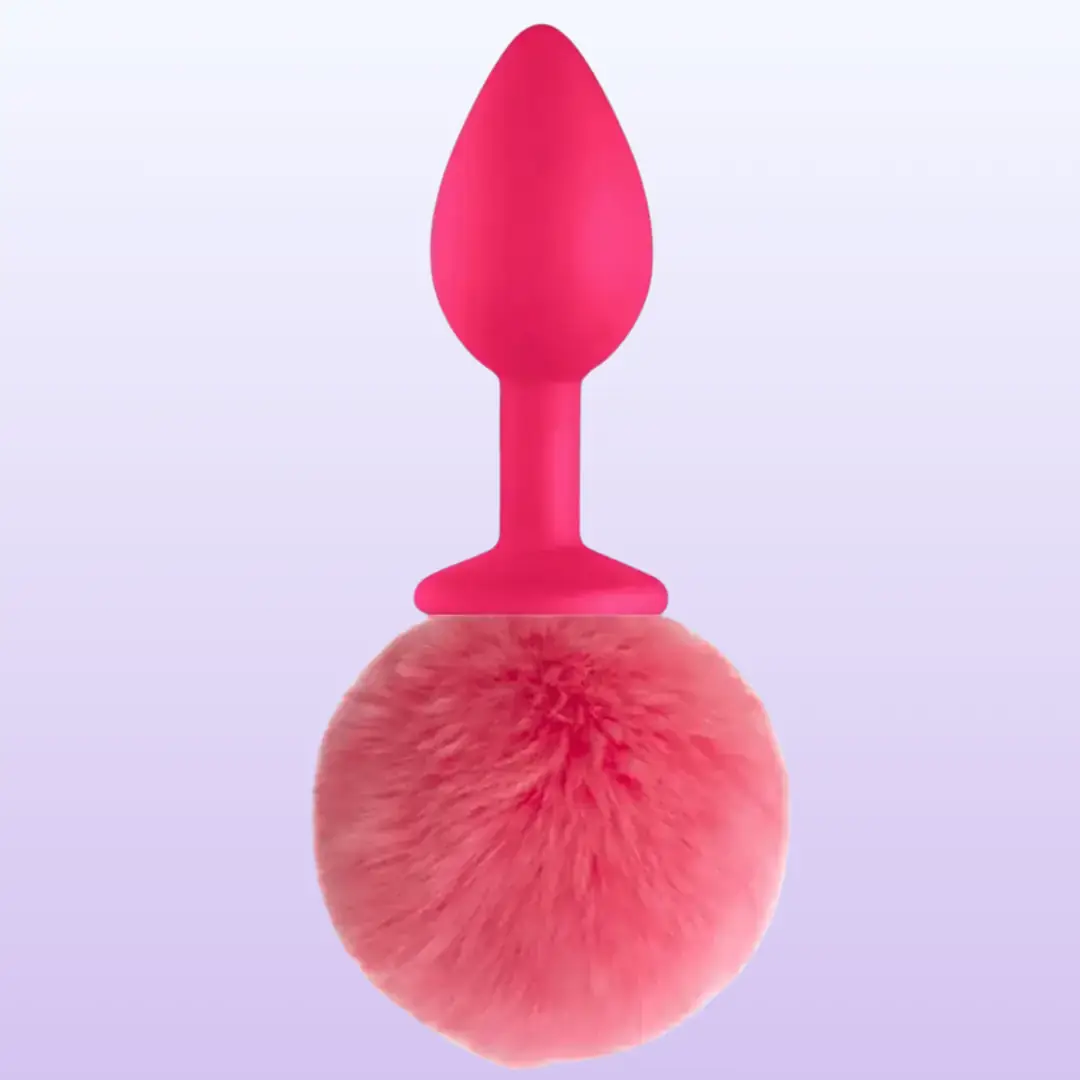 The Anal Fantasy Luxury Pink Silicone Bunny Tail Red Kuyruklu Anal Plug