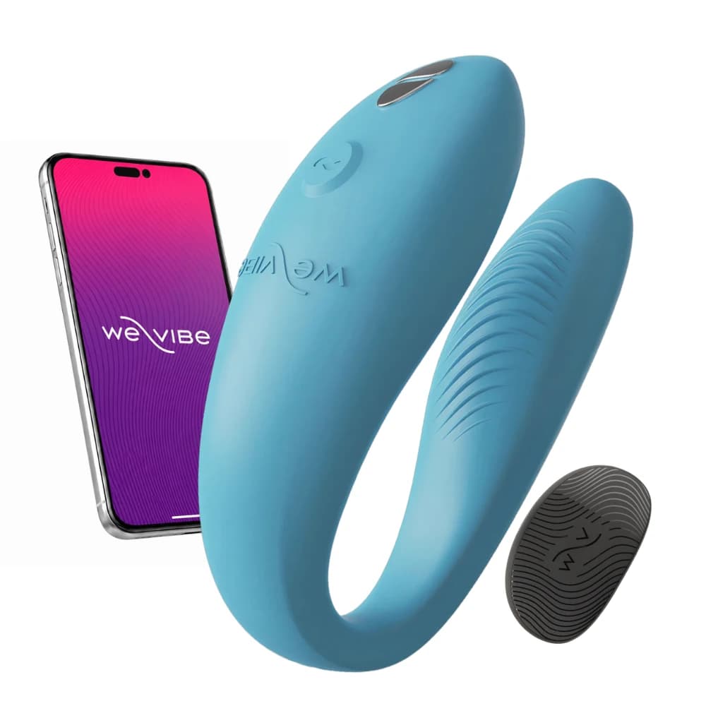 We-Vibe Sync Go Telefon Kontrollü ve Uzaktan Kumandalı Vibratör-Turkuaz