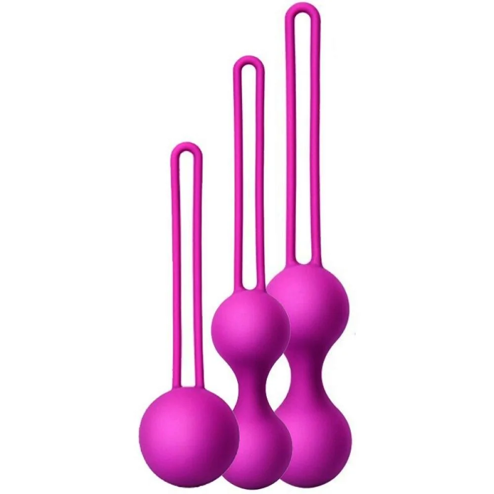The Kegel Balls Medikal Silikon Metal Jiggle Kegel Top Set
