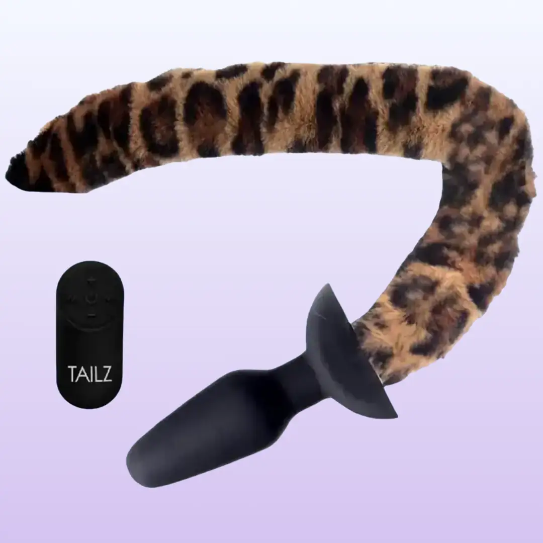 Xr Waggerz Moving And Vibrating Leopard Tail And Ears Kuyruklu Anal Vibratör