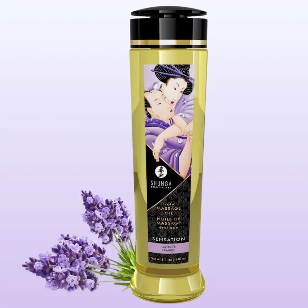 Shunga Massage Oil Sensation Lavanta Aromalı Isıtmalı Masaj Yağı 240 Ml.
