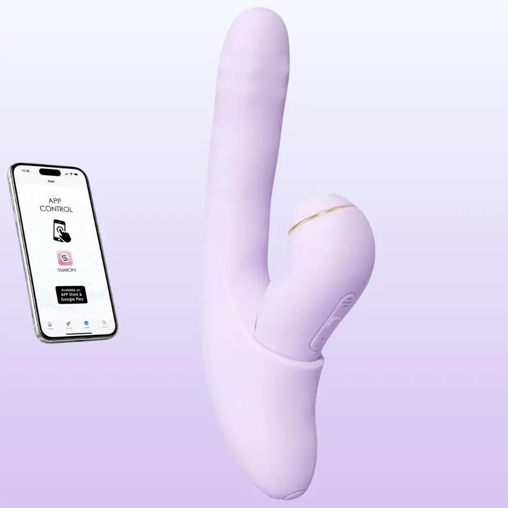 Svakom DuoGlow Hareketli ve Isıtmalı Uygulama Kontrollü Rabbit Vibratör