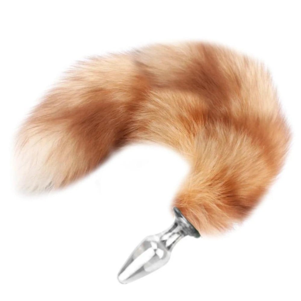 The Anal Fantasy Slips Glass Tail Kuyruklu Cam Anal Plug - Silver
