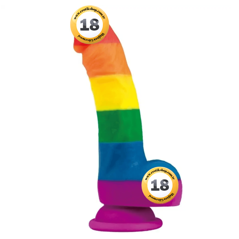 Lovetoy Prider Dildo 20 cm Renkli Soft Doku Realistik Penis LV410027
