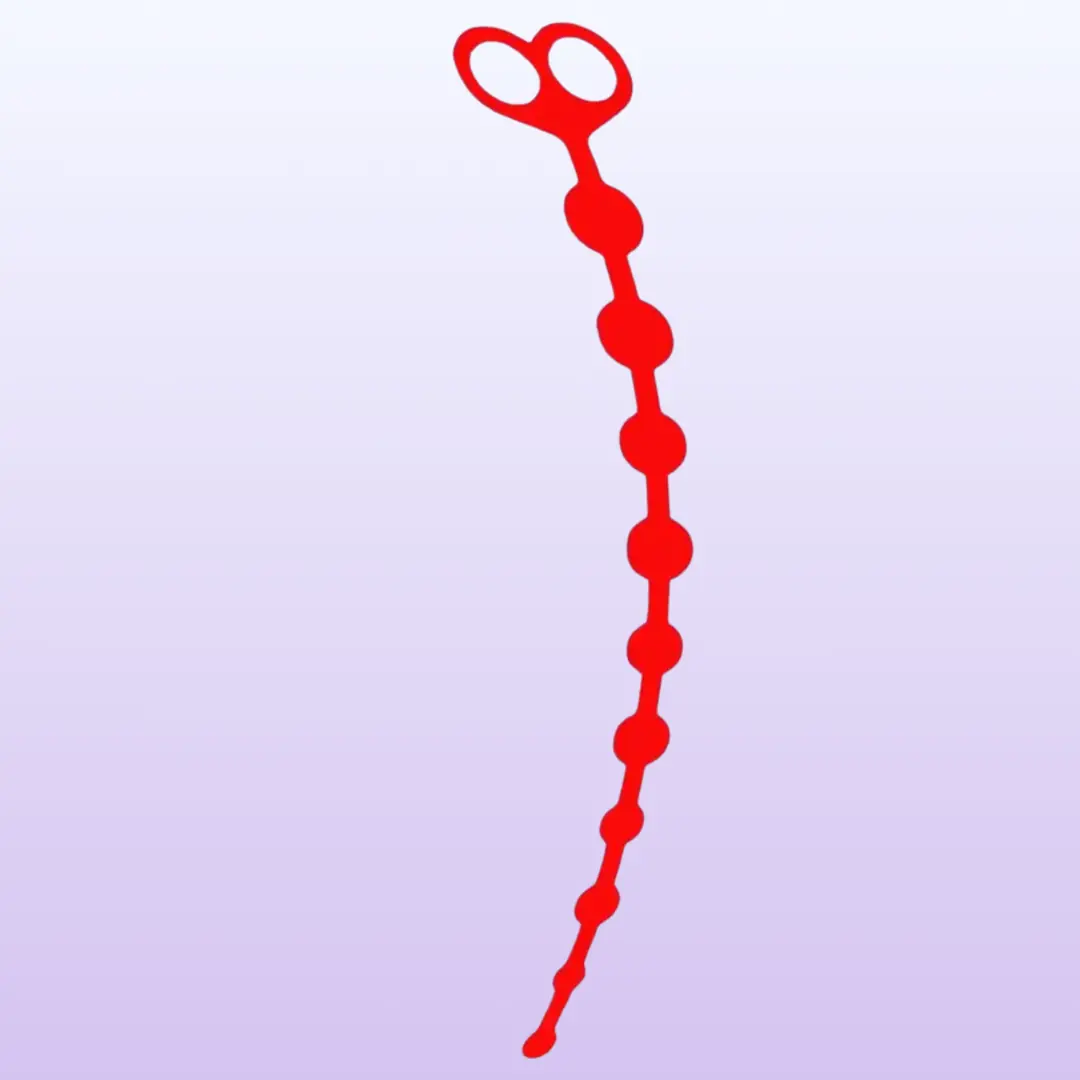 The Anal Fantasy These Perfect Yumuşak Silikon Alıştırıcı Anal Boncuk-Red