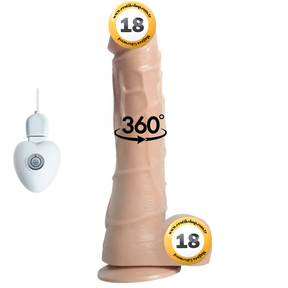 Shequ Vibrating Dildo Swaying 20 cm Dönebilen Hareketli Penis