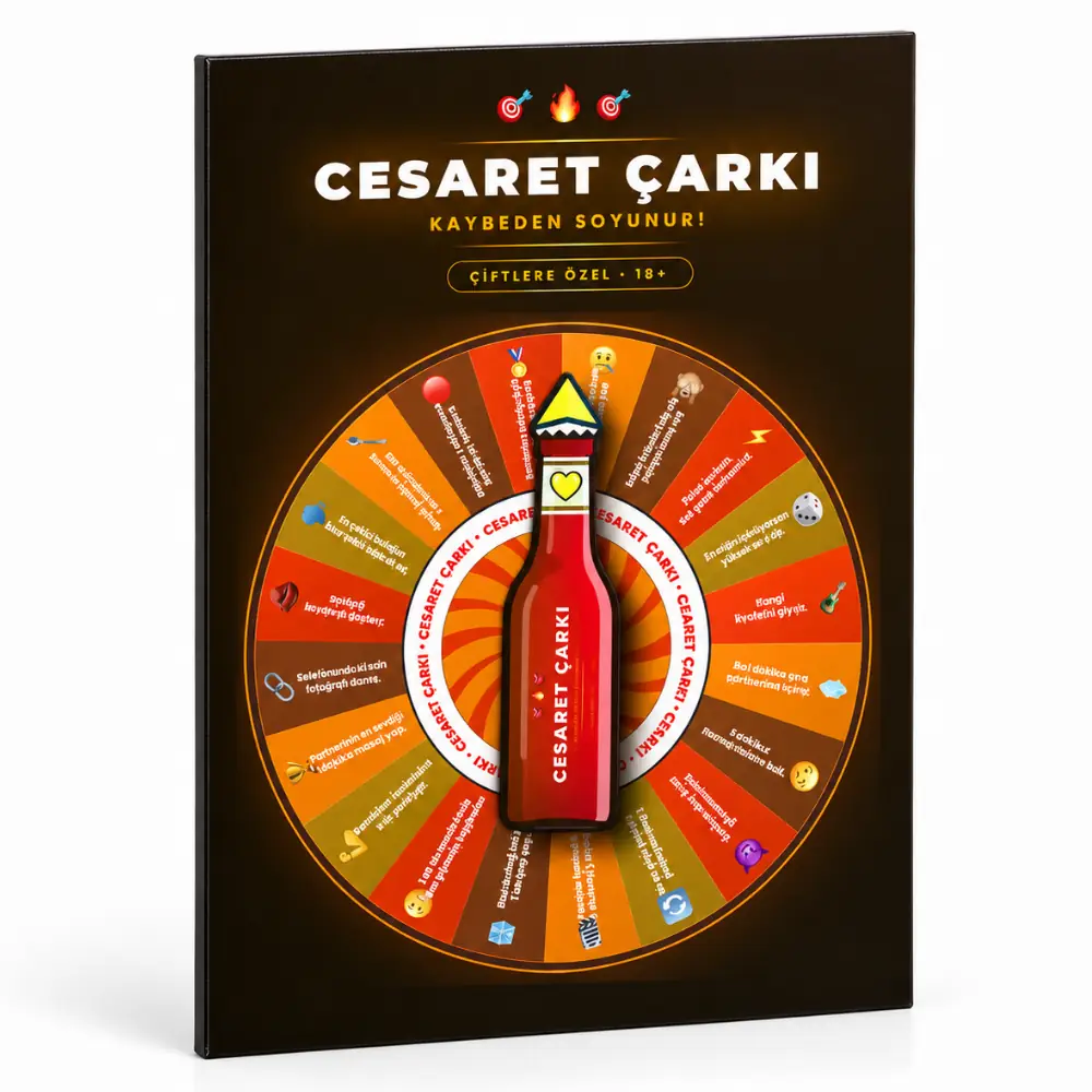 The Erotica Game Çiftlere Özel Erotik Cesaret Çarkı Şişe Çevirme Yatak Oyunu