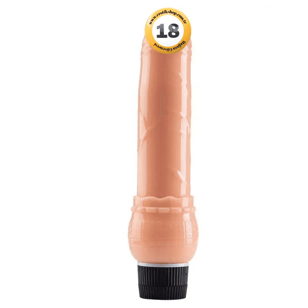 The Dick Vibes Flesh Kademeli Titreşimli Jel Vibratör 23 Cm