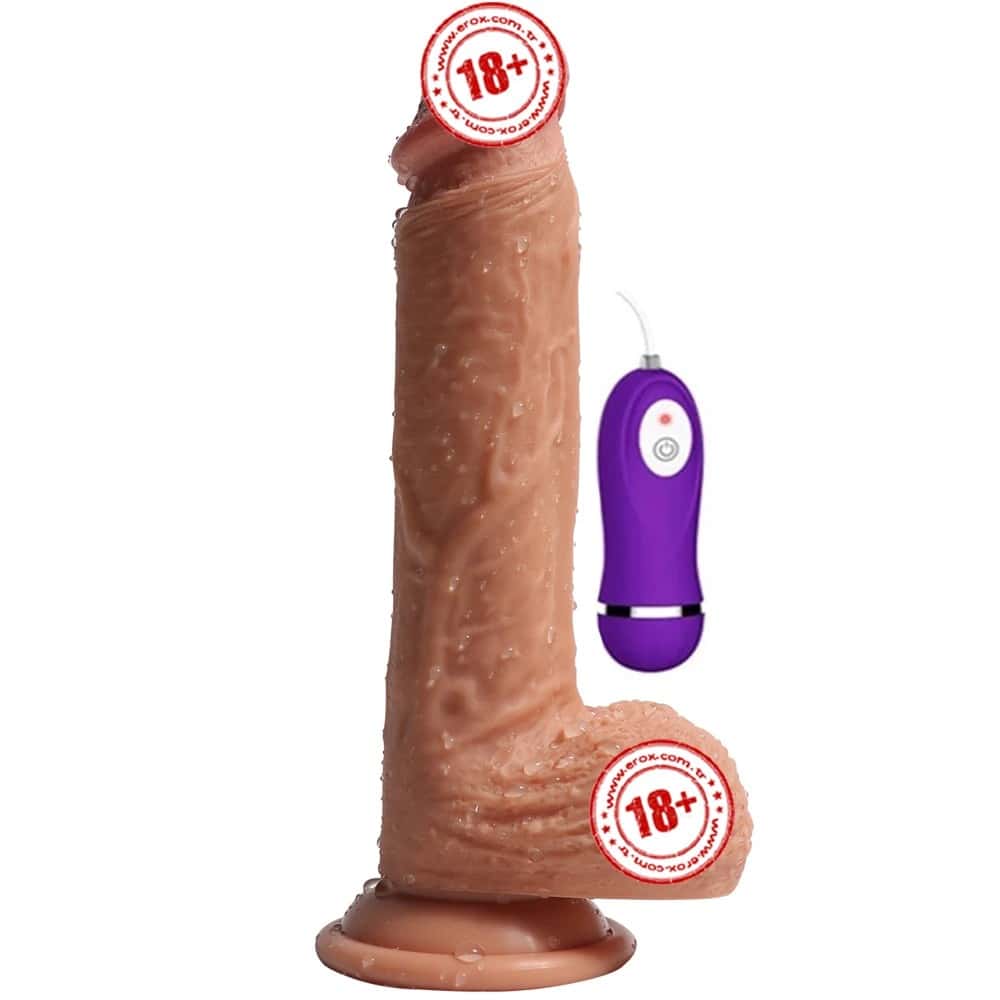 Shequ Dildo Series Dean Natural Doku 21 Cm Titreşimli Realistik Penis