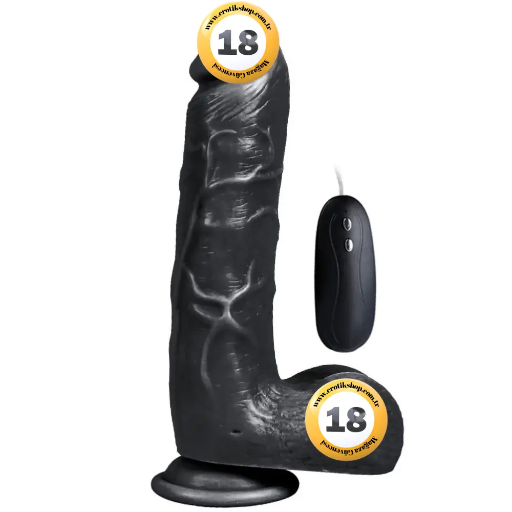 Xise Dildo Series Adam Rubber 21 cm Titreşimli Realistik Zenci Penis XS-WBC10012-V-Black