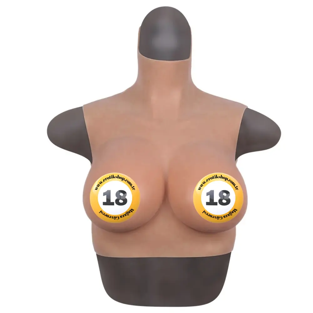 The Sex Toys Bodysuit Crossdresser Giyilebilir Boğazlı Realistik Silikon Göğüs