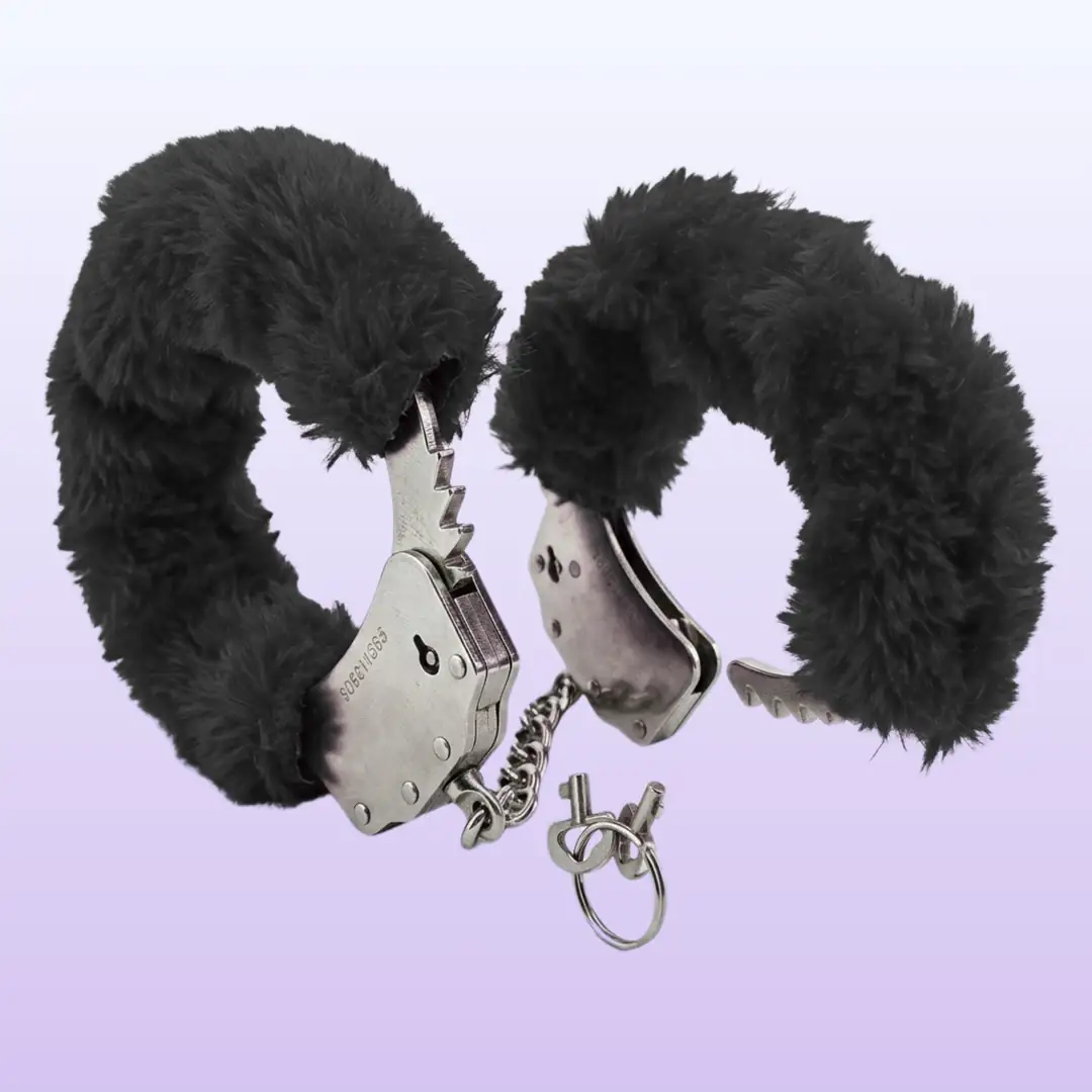 The Fetish Fantasy Series Metalic Hand Cuffs Peluşlu Metal Kelepçe-Siyah