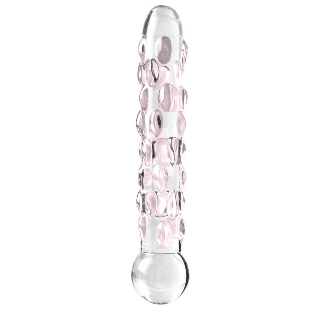 Pipedream Icicles No. 7 Hand Blown Glass Massager Cam Dildo