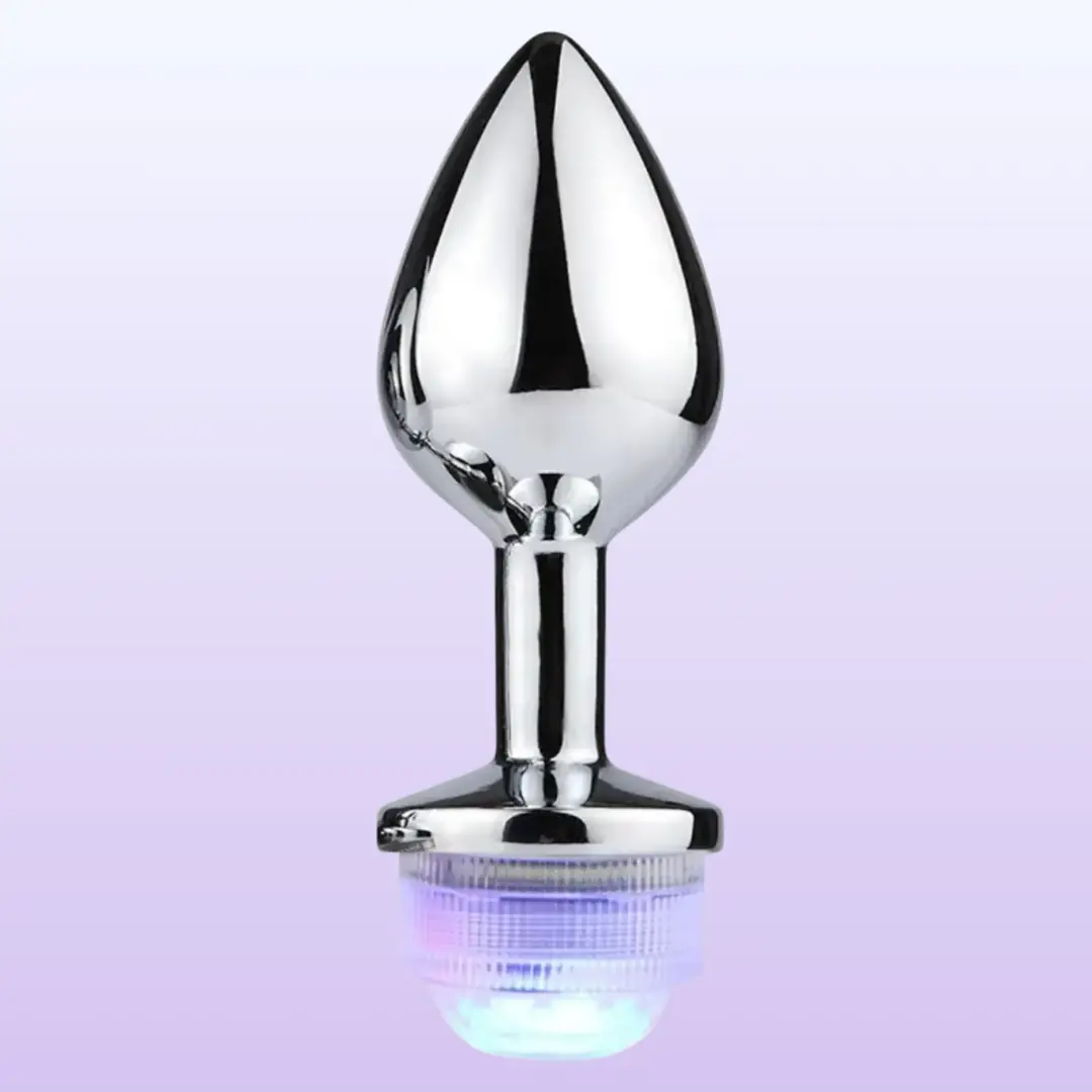 The Anal Fantasy Led Işıklı Metal Anal Plug-Medium