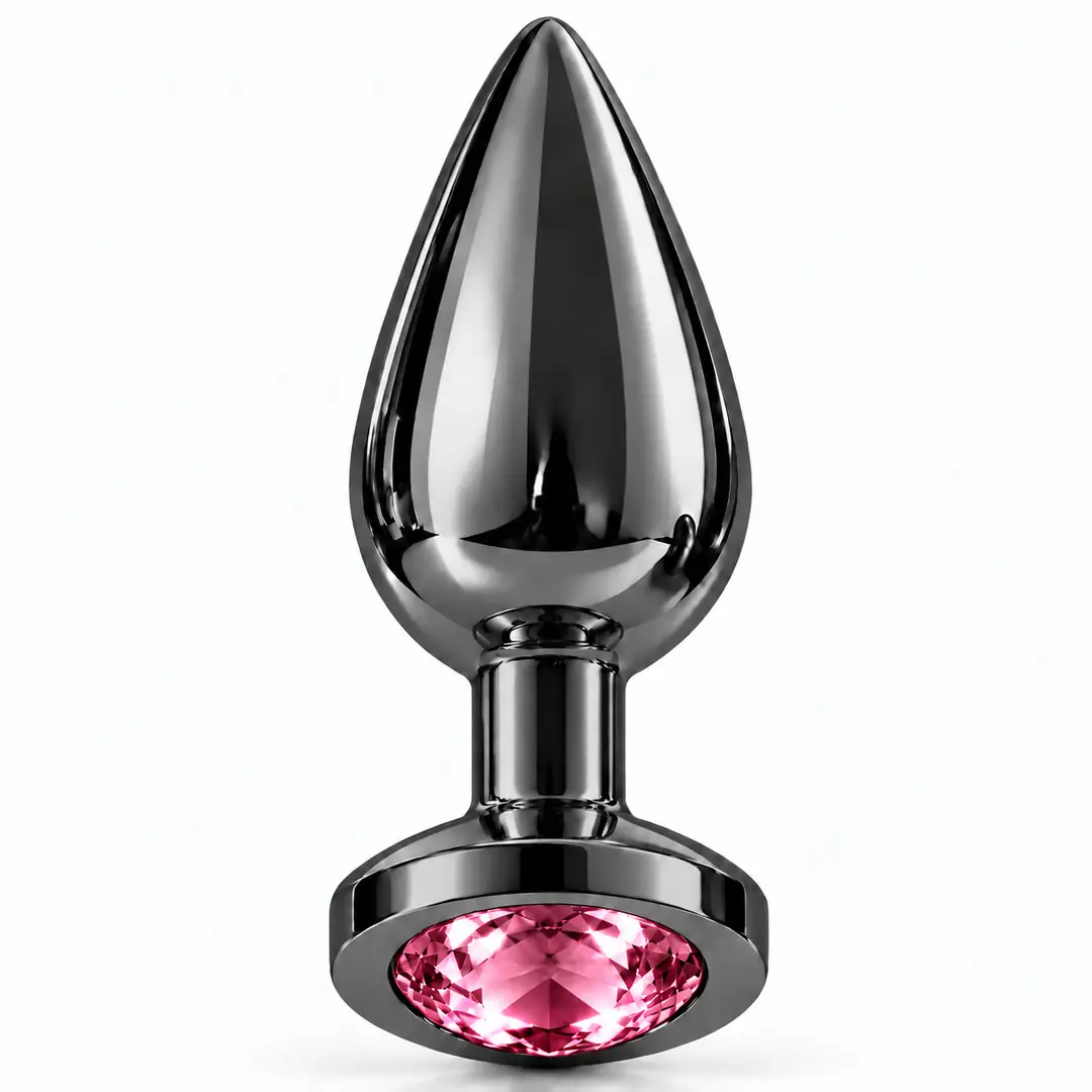 The Anal Fantasy Pembe Taşlı Lüks Çelik Anal Plug – Small