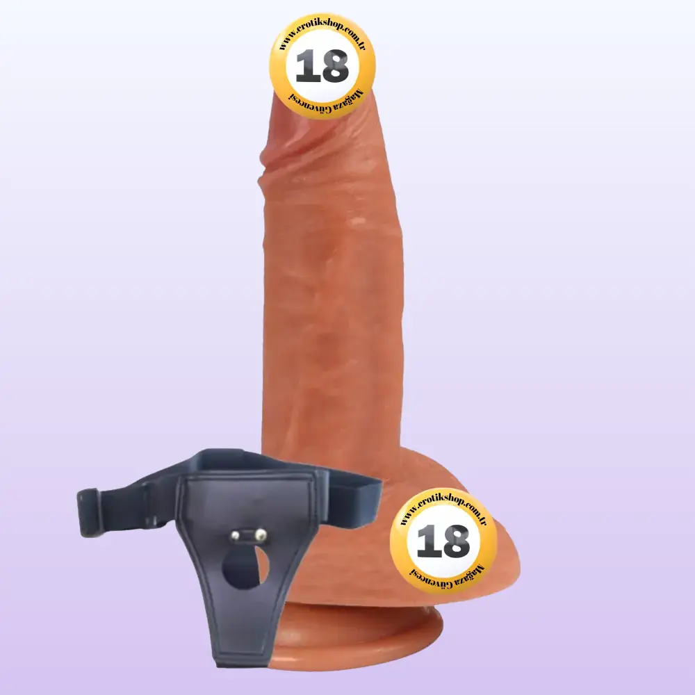 Shequ Castiel's Belden Bağlamalı 19 Cm Strapon Realistik Penis