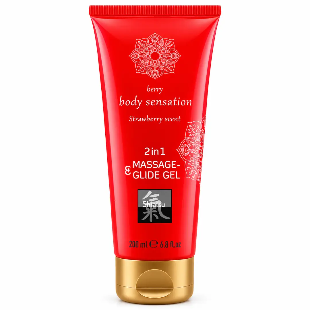 Hot Shiatsu Massage & Glide Gel 2in1 Strawberry Kayganlaştırıcı Jel