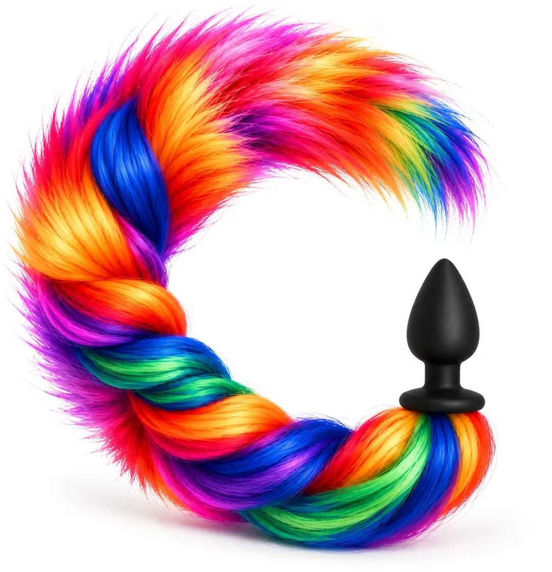 Ns Novelties Unicorn Tails Kuyruklu Silikon Plug-Black