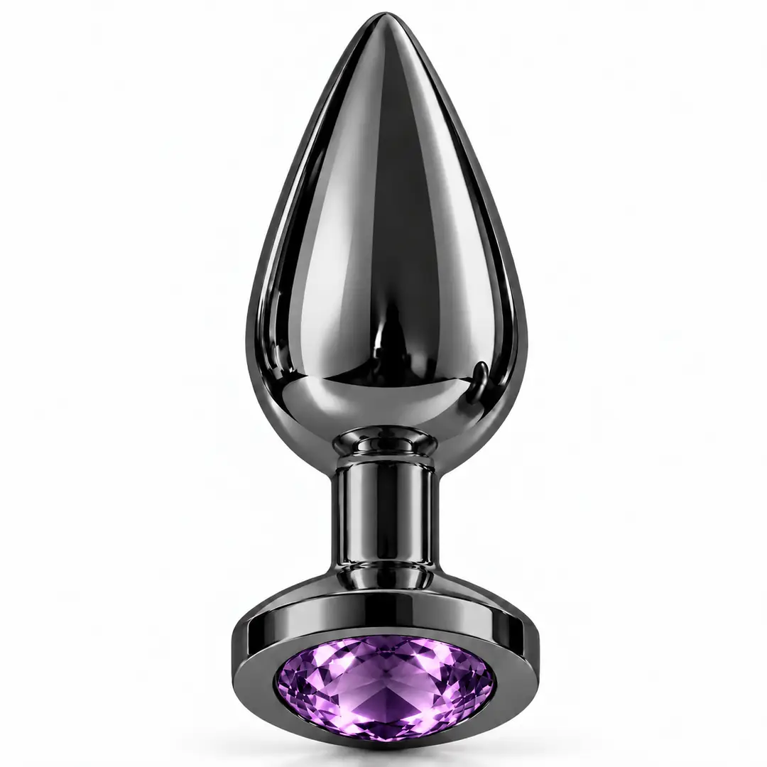 The Anal Fantasy Mor Taşlı Lüks Çelik Anal Plug – Small