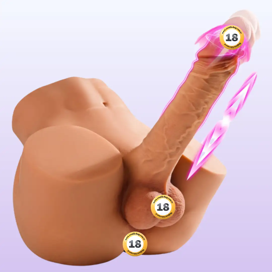 The Masturbation Woman Hareketli Penisli Yarım Vücut Mastürbatör