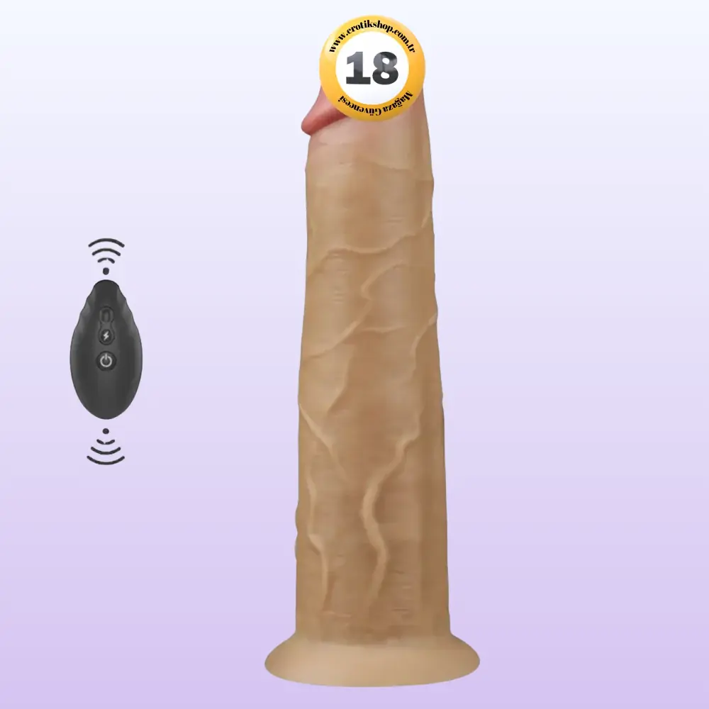 Lovetoy Dual Layered Platinum Silicone 22.8 Cm Titreşimli Realistik Penis