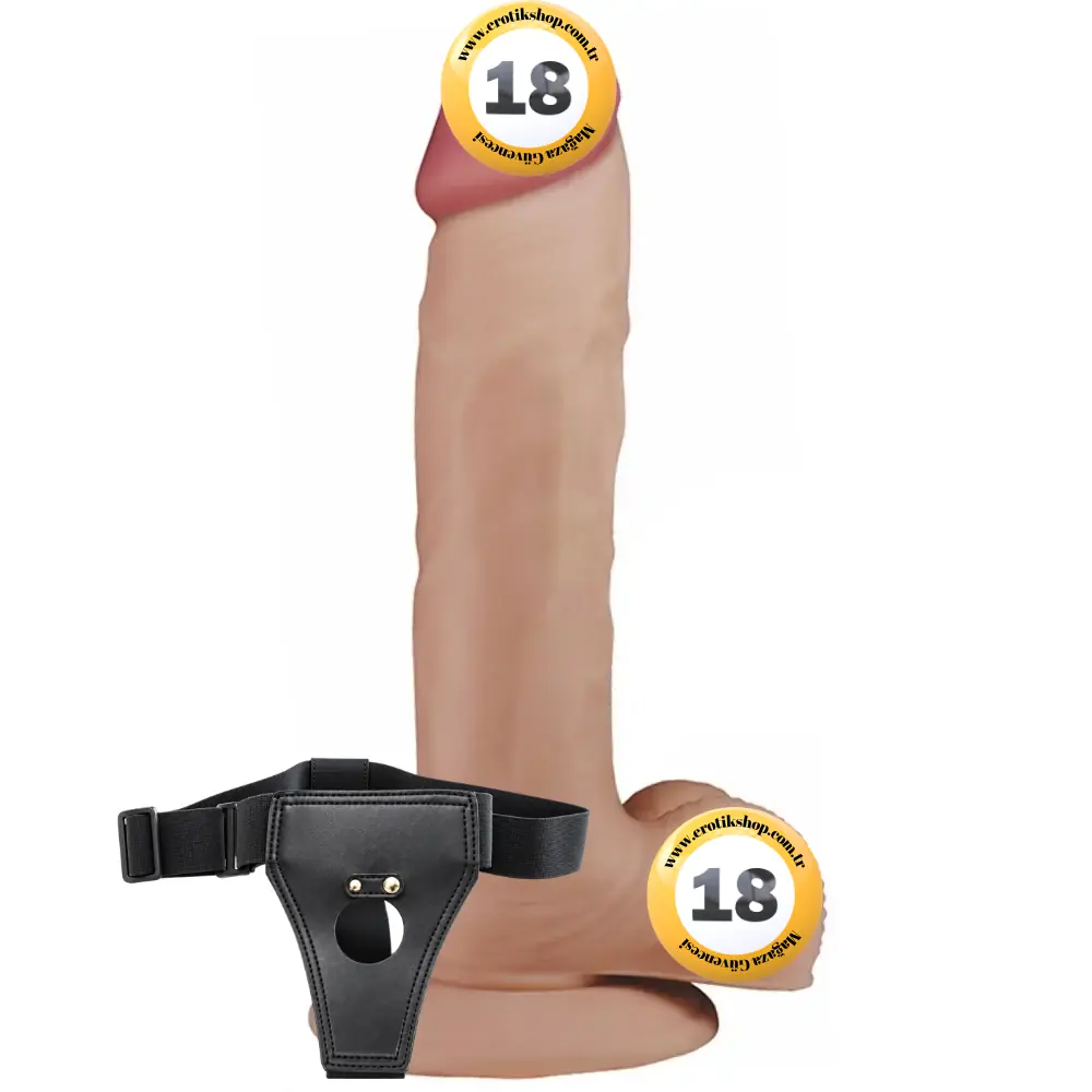 Lovetoy The Ultra Soft Dude Dildo 23 cm Belden Bağlamalı Yumuşak Realistik Penis LV1086