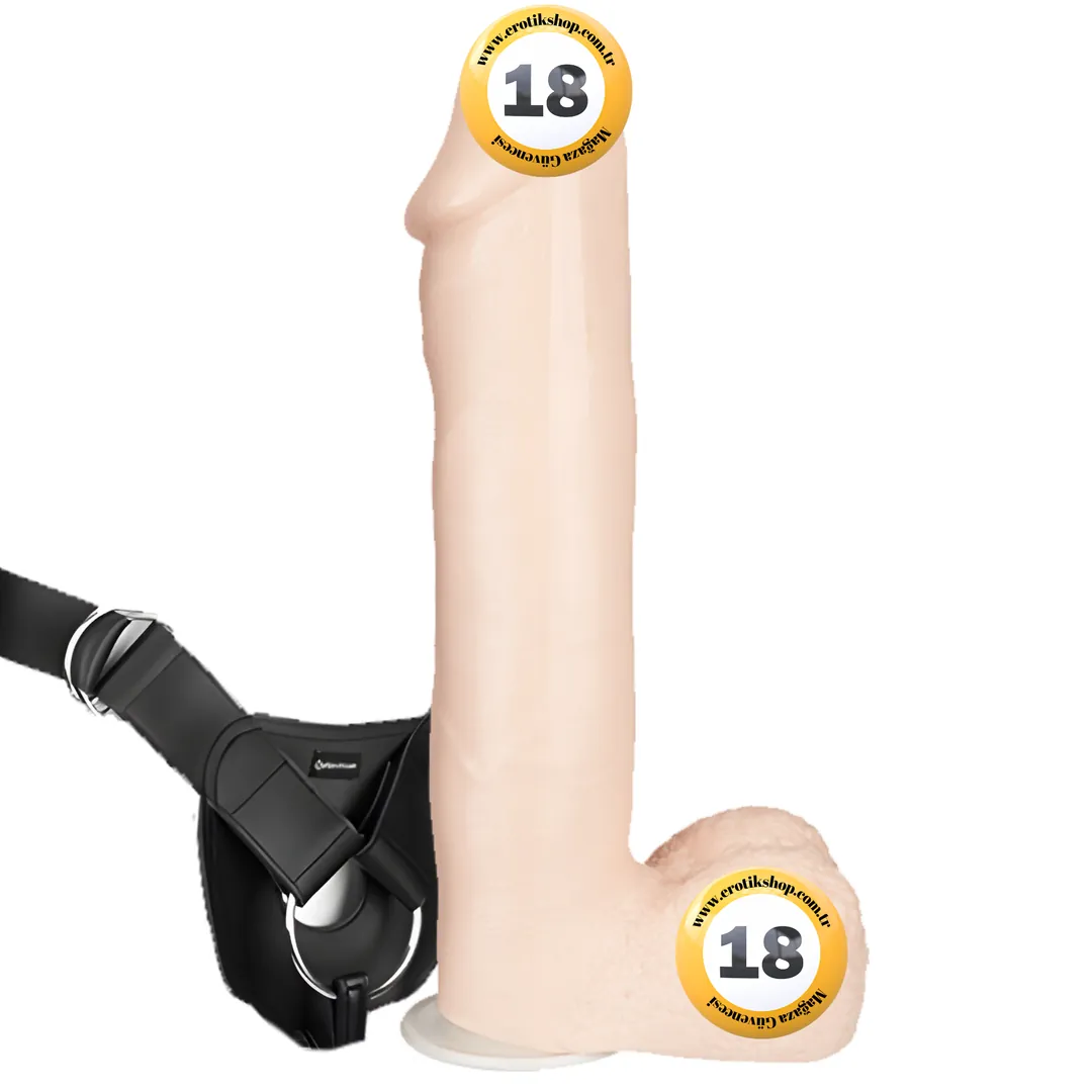 Pipedream Fetish Fantasy Series 30 cm İçi Boş Kemerli Strapon Penis-Flesh