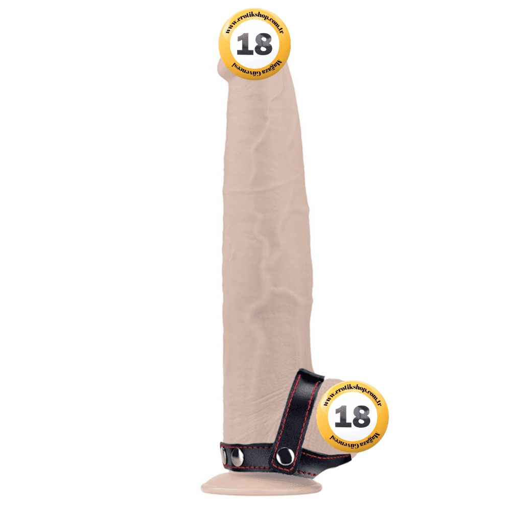 Lovetoy Bondage Fetish Leather Cockring With Ball Divider LV761005