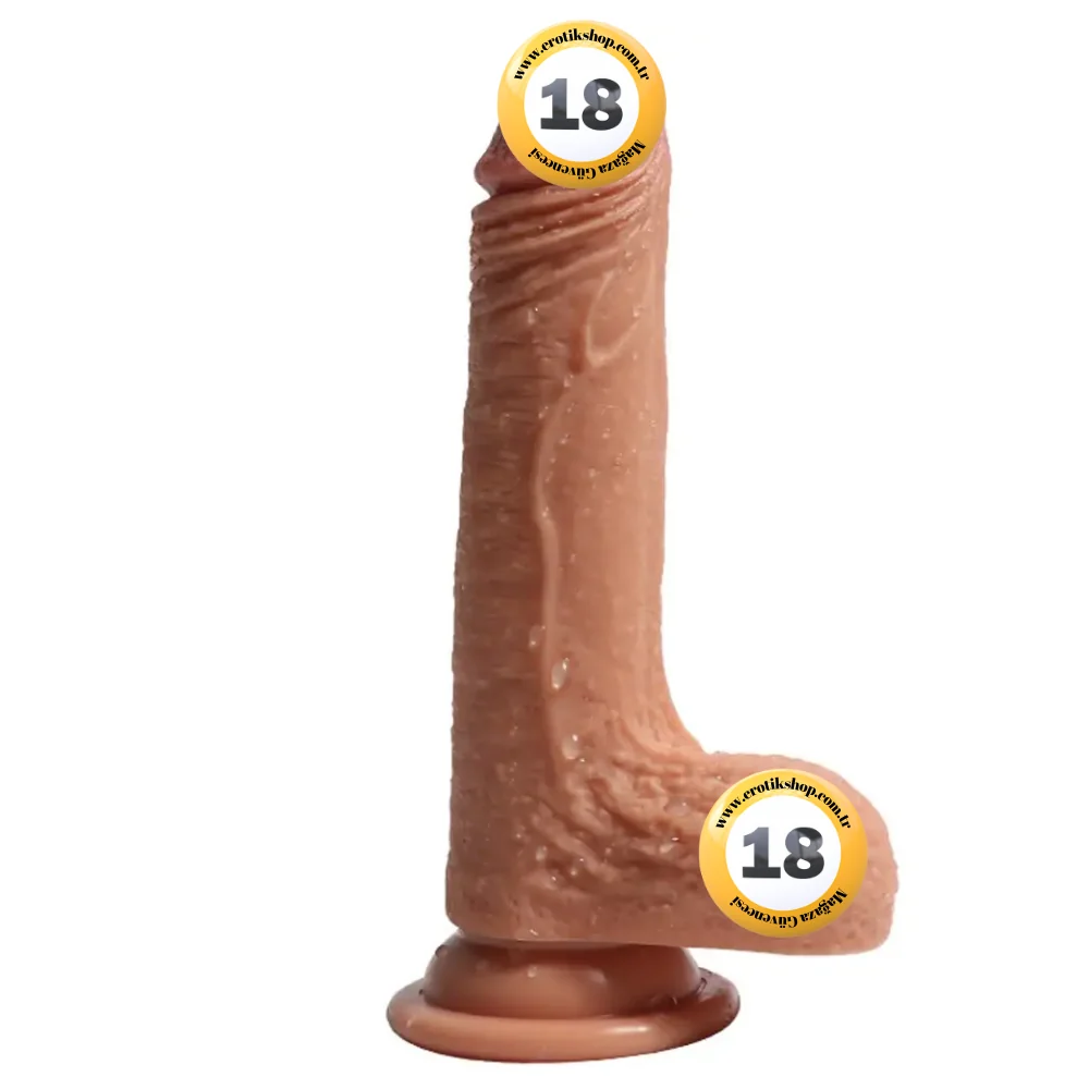Shequ Dildo Series Crowley's Natural Doku 18 cm Titreşimli Realistik Penis