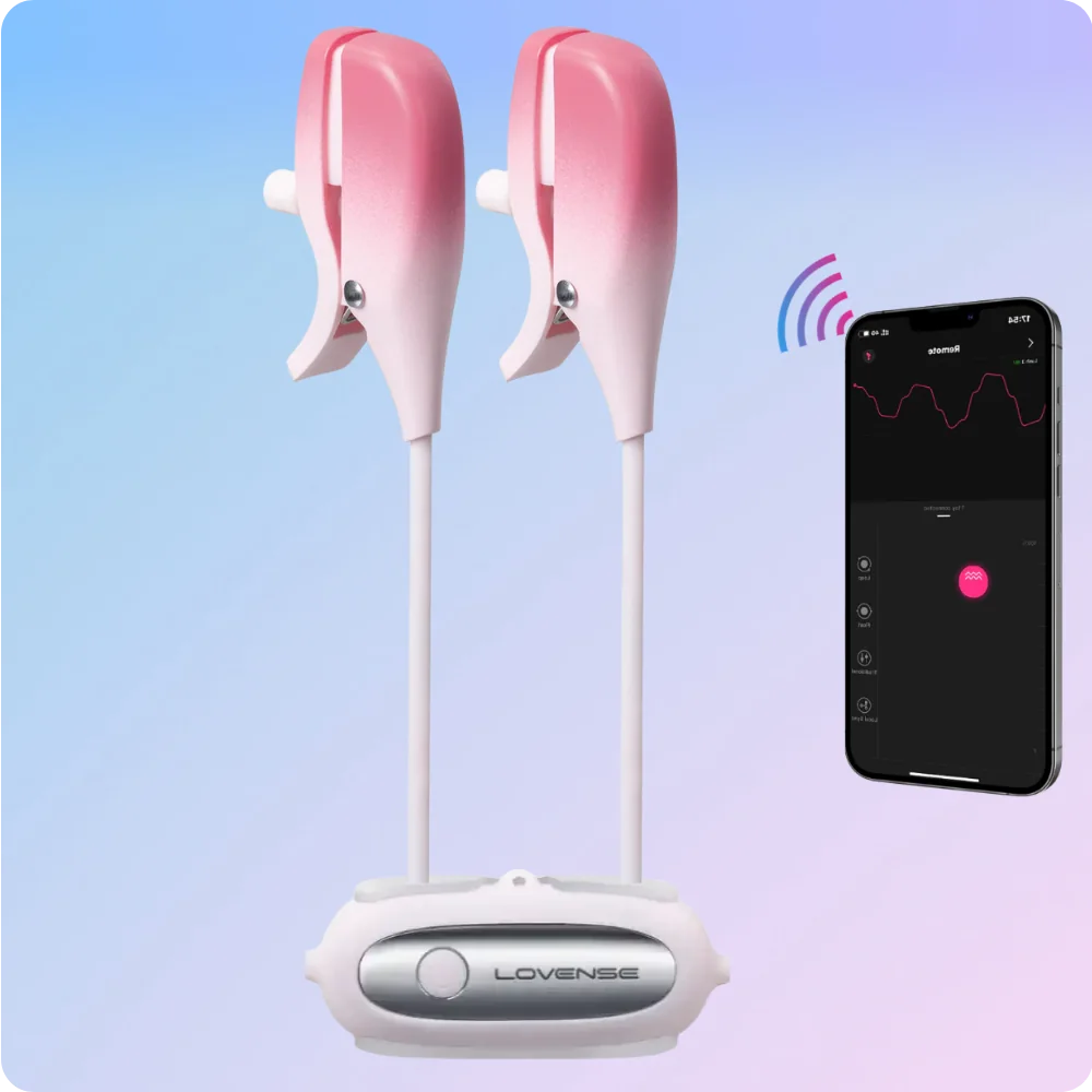 Lovense Gemini Telefon Kontrollü Titreşimli Göğüs Ucu Vibratör