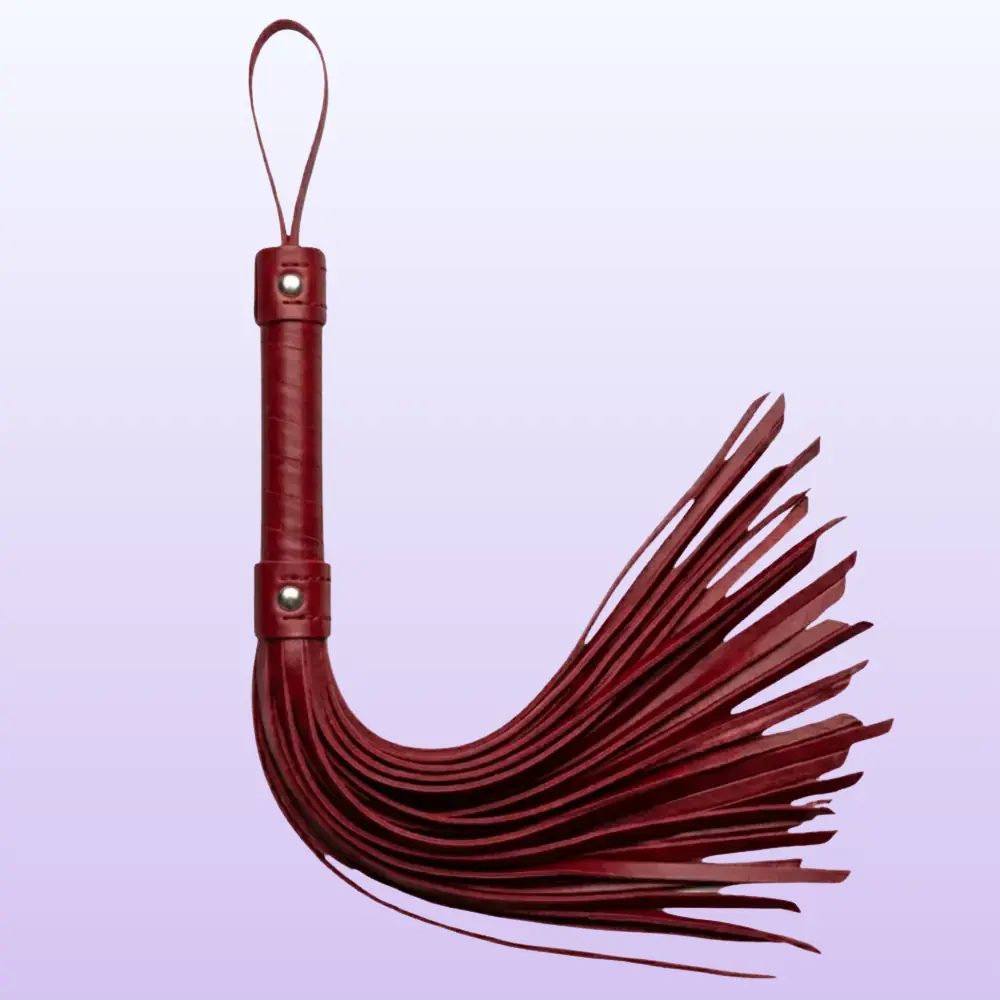 The Fetish Flogger Enoix Püsküllü Kırbaç-Kırmızı
