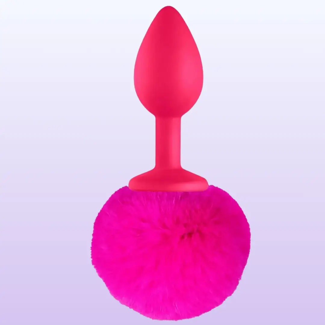 The Anal Fantasy Luxury Pink Silicone Bunny Tail Pink Kuyruklu Anal Plug