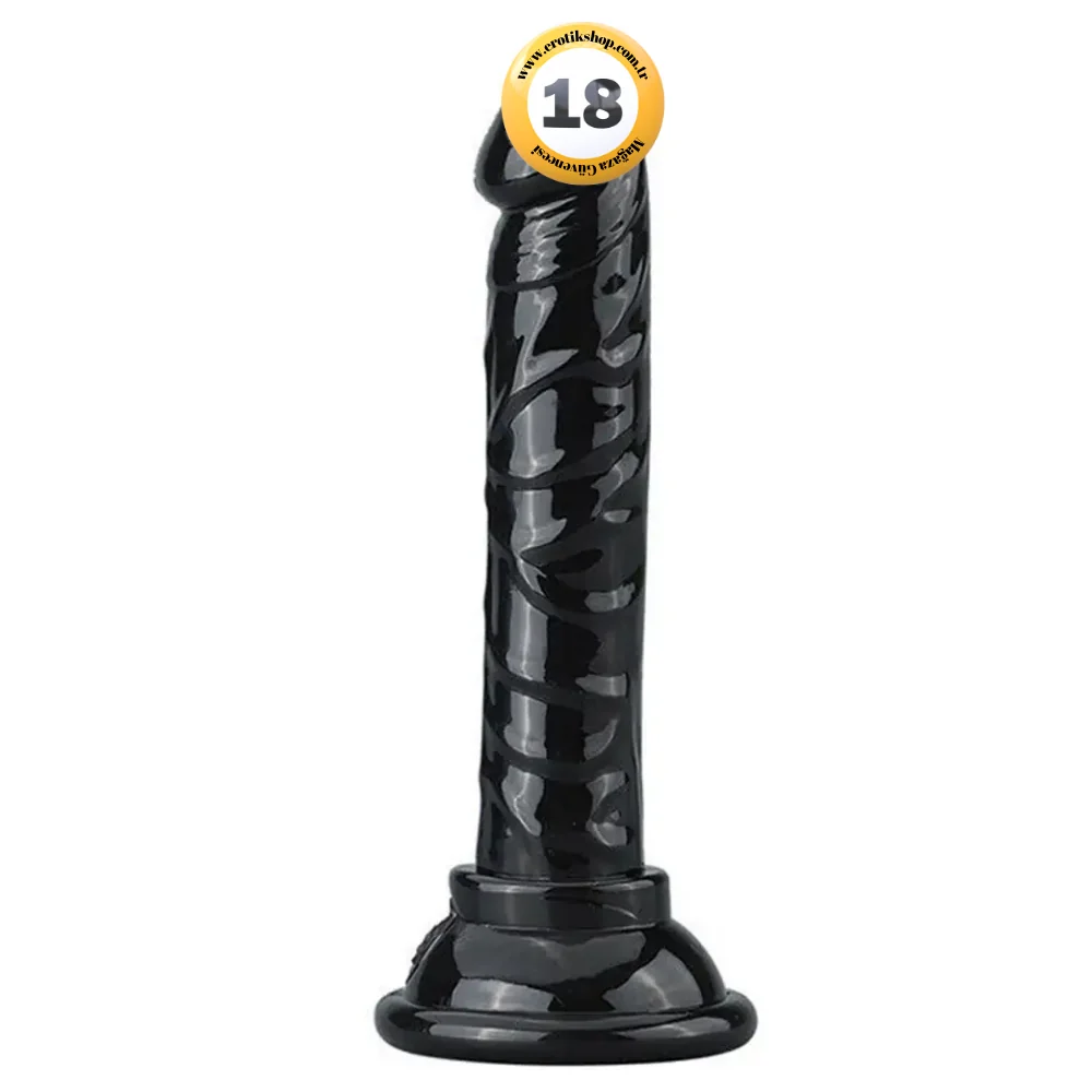 Jelly Silicone 14.5 cm Anal ve Vajinal Realistik Penis-Black