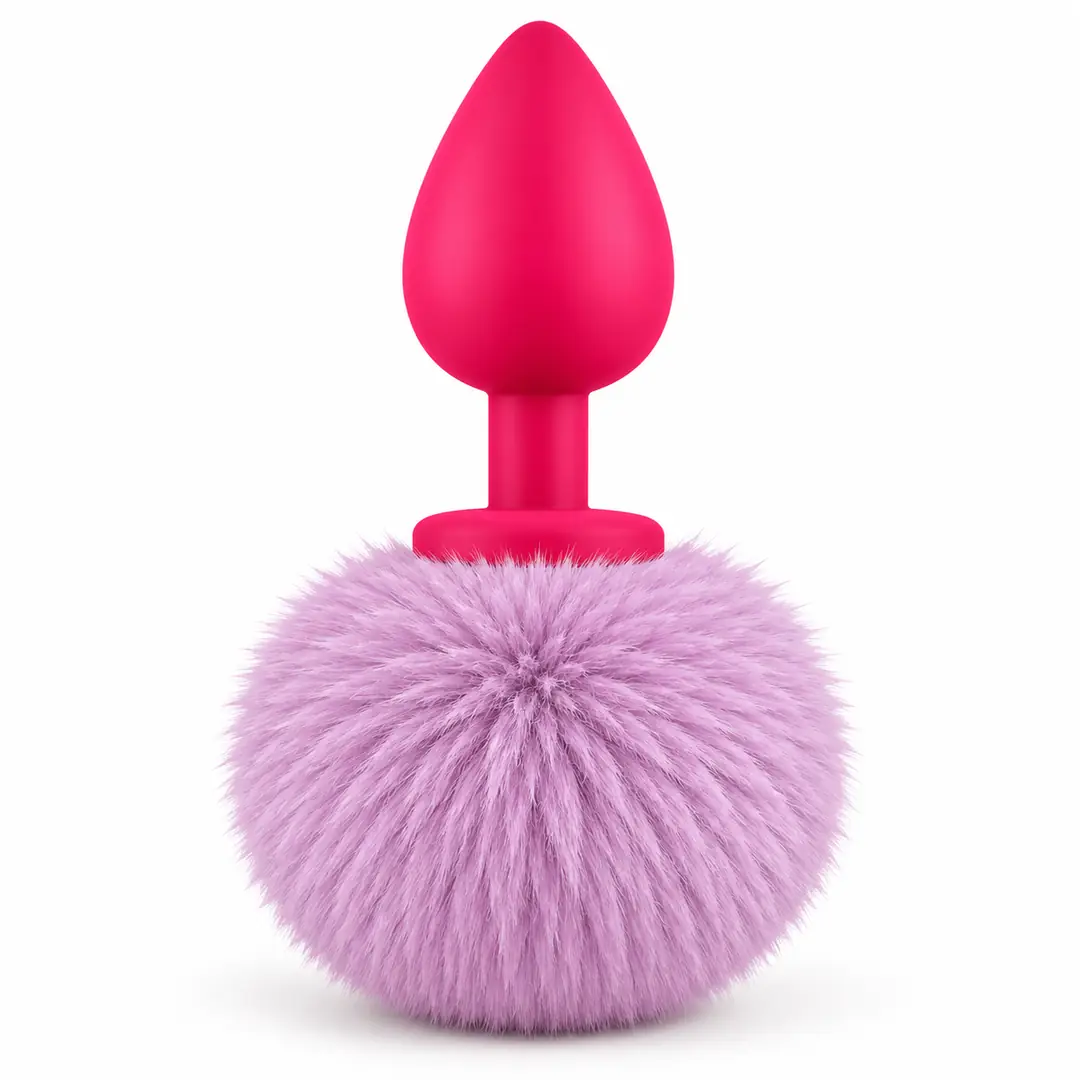 The Anal Fantasy Luxury Pink Silicone Bunny Tail Lilac Kuyruklu Anal Plug