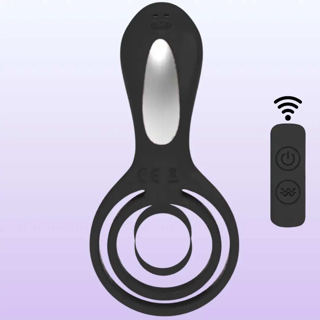 The Cock Ring Clitoral Stimulation Uzaktan Kumandalı Penis Halkası-Black