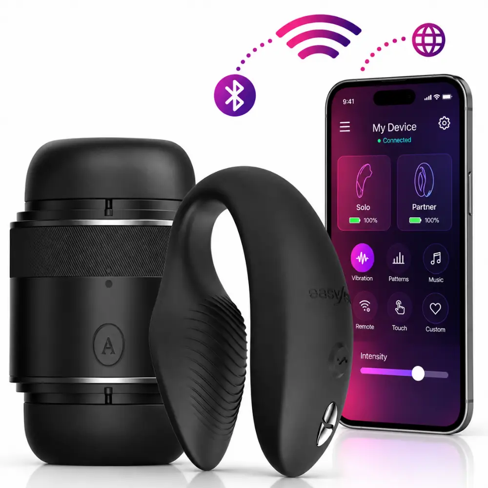 Arcwave Voy Stroker ve We-Vibe Sync 2 Çiftlere Özel Telefon Kontrollü Set