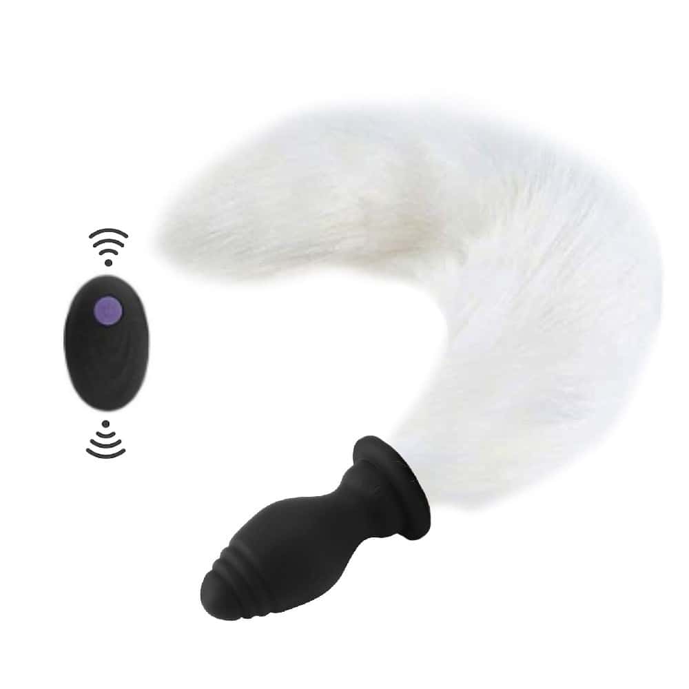 The Anal Fantasy Tail Uzaktan Kumandalı Kuyruklu Anal Vibratör-White