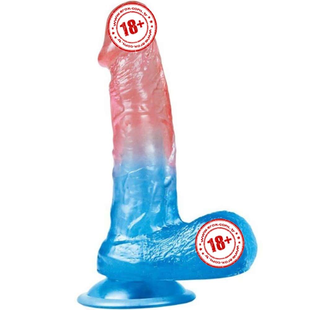 Lovetoy Dazzle Studs Dildo Curve 19 cm Jel Doku Realistik Penis