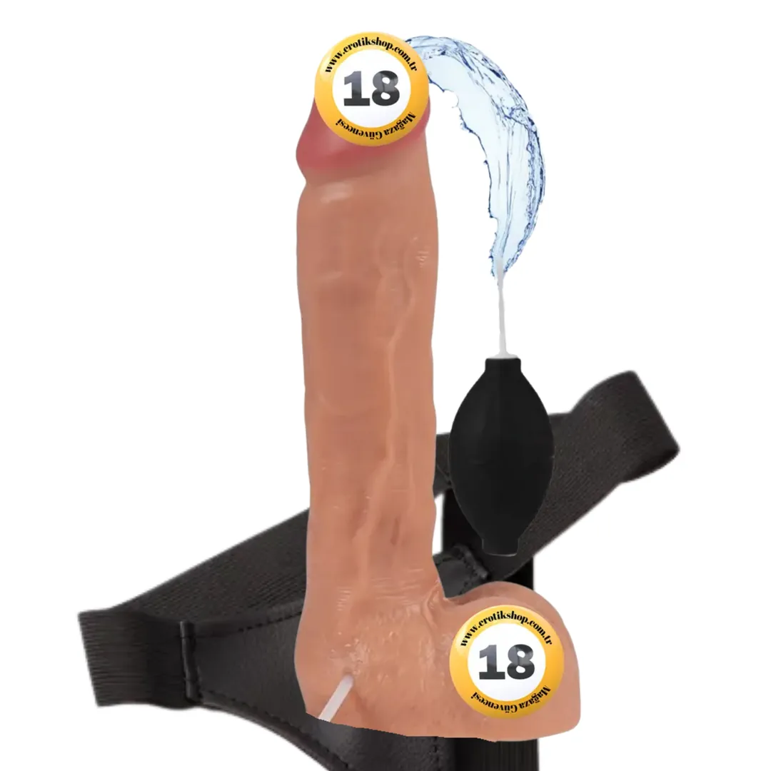Xise Dildo Series Shoufei Squirting Dildo 24 Cm Kemerli Boşalabilir Realistik Penis