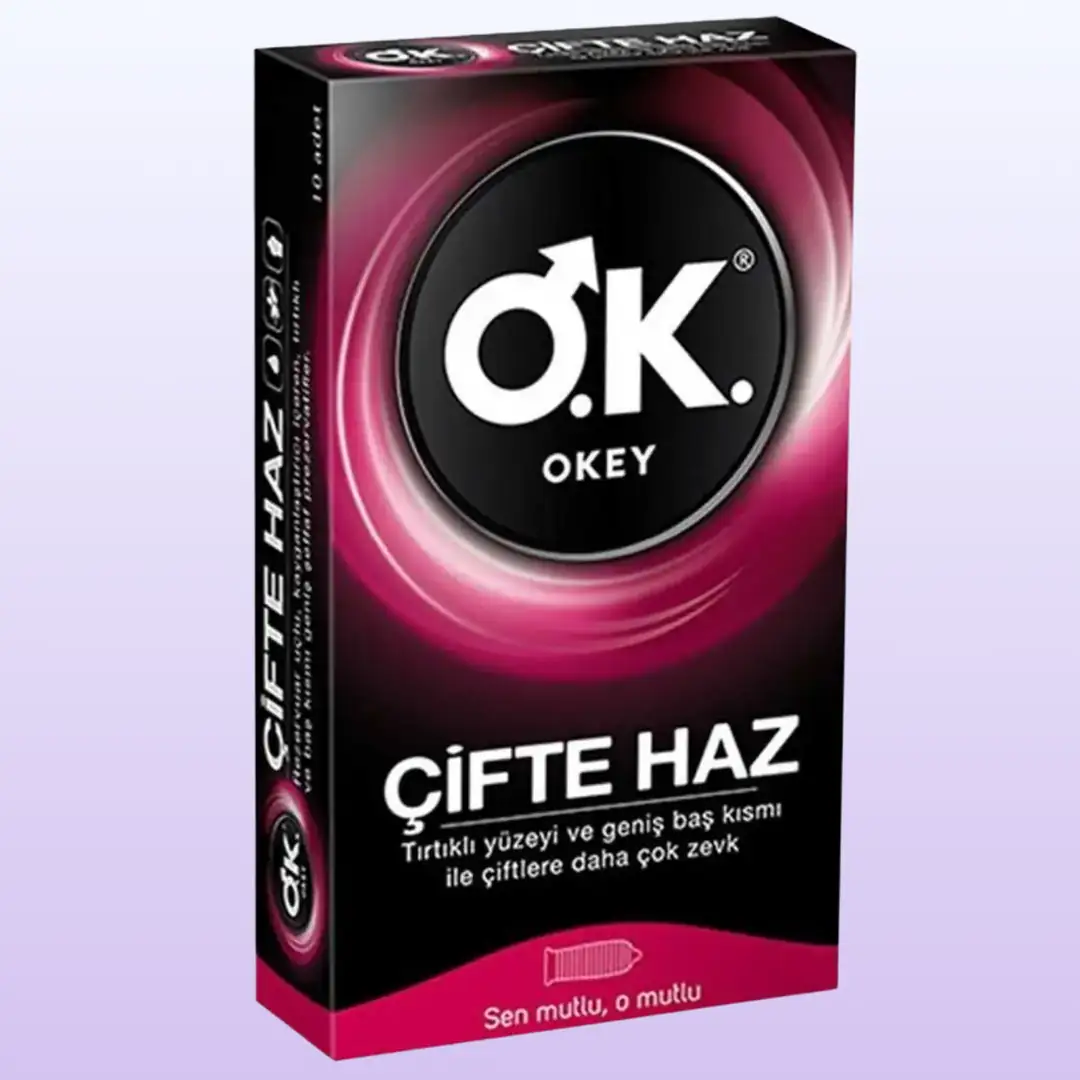 Okey Çifte Haz 10'lu Paket Prezervatif Kondom