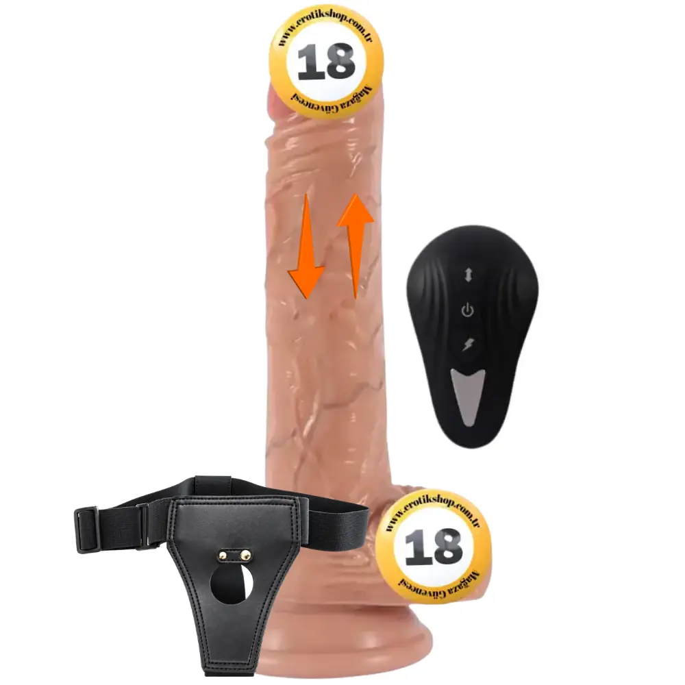 Shequ Marvin 20 Cm İleri Geri Hareketli Kemerli Realistik Penis