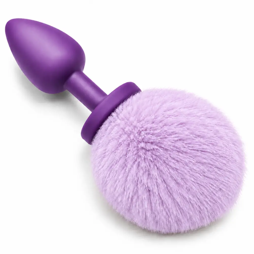 The Anal Fantasy Luxury Purple Silicone Bunny Tail Purple Kuyruklu Anal Plug